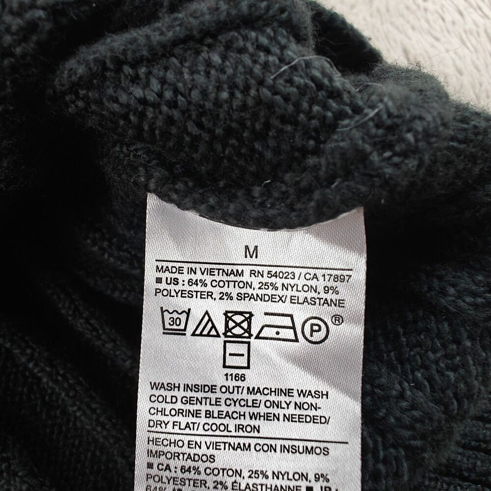 Banana Republic Cozy Turtleneck Sweater Men's M Black Ribbed Mockneck NWT - Picture 5 of 7